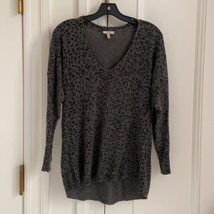 Joie leopard v-neck sweater